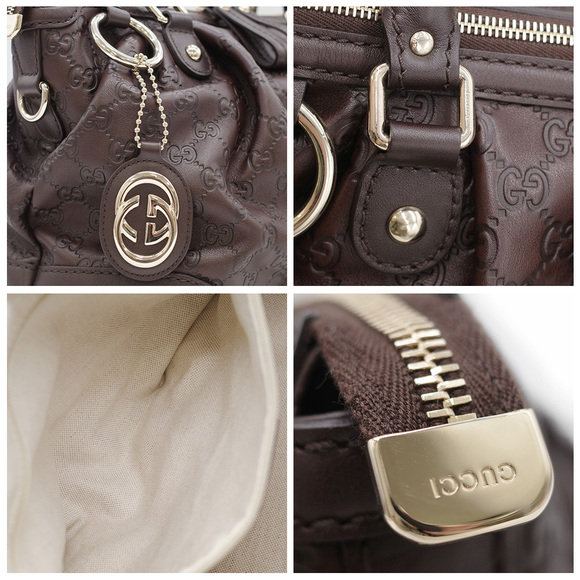 Gucci Shima Suki Handbag Brown Leather Brown - Picture 9 of 9